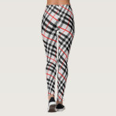 Black White Red Gingham | Klassieke gecontroleerde Leggings (Achterkant)
