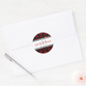 Black White Red Initiaal Monogram Stickers (Envelop)