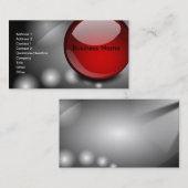 Black White Red Modern Cool Visitekaartje (Voorkant / Achterkant)