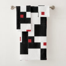 Black White Red Modern  patchwork