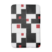 Black White Red Modern  patchwork Badmat (Voorkant Verticaal)