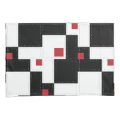 Black White Red Modern patchwork Kussensloop (Voorkant-Rechts)