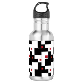 Black White Red Modern  patchwork Waterfles