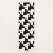 Black White Red Modern patchwork Yogamat (Achterkant)