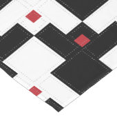Black White Red Modern  Table Runner Korte Tafelloper (Hoek)