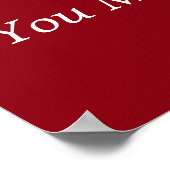 Black White Red Motivatie Basketball Sport Poster (Hoek)