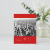 Black & White Red  New York City Briefkaart (Staand voorkant)