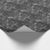 Black White Red New York City Skyline Cadeaupapier (Hoek)