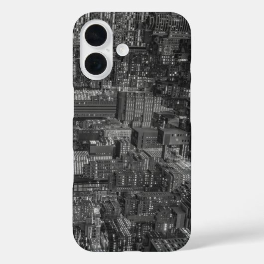 Black White Red New York City Skyline Case-Mate iPhone Case (Achterkant)