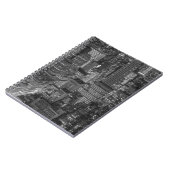 Black White Red New York City Skyline Notitieboek (Linkerzijde)