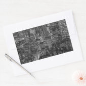 Black White Red New York City Skyline Rechthoekige Sticker (Envelop)