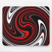 Black White Red Paint Swirl Muismat (Voorkant)