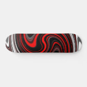 Black White Red Paint Swirl Persoonlijk Skateboard (Horizontaal)