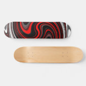 Black White Red Paint Swirl Persoonlijk Skateboard (Horizontaal)
