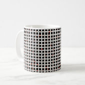 Black White Red Pattern Chic Koffiemok (Voorkant links)