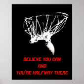 Black White Red Pop Art Basketball Poster (Voorkant)