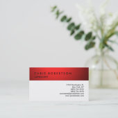 Black White Red Professional Visitekaartje (Staand voorkant)