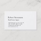 Black White Red Real Estate Agent Visitekaartje (Achterkant)