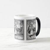 Black White Red Riding Hood Wolf Bossen Magische Mok (Voorkant rechts)