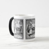 Black White Red Riding Hood Wolf Bossen Magische Mok (Voorkant links)