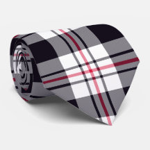 Black White Red Tartan Patroon
