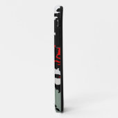 Black White Red Turquoise Pattern Case-Mate iPhone Case (Achterkant/links)