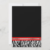 Black White Red Zebra 2014 Afstuderen Uitnodiging (Achterkant)