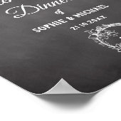 Black White Rehearsal Dinner String Lights Poster (Hoek)