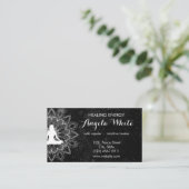 Black White Reiki Master Healer Yoga Instructor Visitekaartje (Staand voorkant)