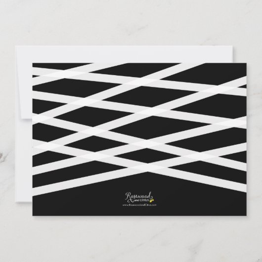 Black White Relax Script Afstudeerder Party Kaart (Achterkant)