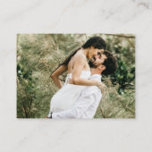 Black white reserved seat Photo wedding website Informatiekaartje (Achterkant)