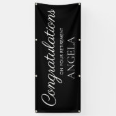 Black White Retirement Congratulations Spandoek (Verticaal)