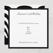 Black & White Retro Arches Verjaardagsfeest Kaart (Voorkant / Achterkant)