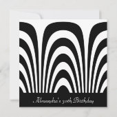 Black & White Retro Arches Verjaardagsfeest Kaart (Achterkant)