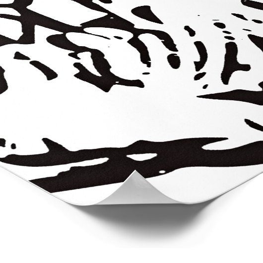 Black White Retro  Comic Style Fantasy Art Poster (Hoek)