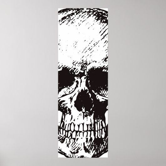 Black White Retro Comic Style Fantasy Art Poster (Voorkant)