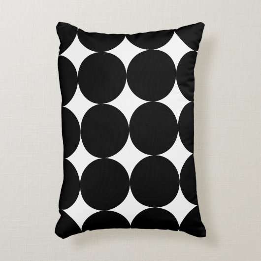 Black White Retro Geometric Cirtern Pattern Accent Kussen (Voorkant(Verticaal))