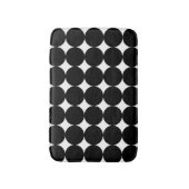 Black White Retro Geometric Cirtern Pattern Badmat (Voorkant Verticaal)