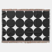 Black White Retro Geometric Cirtern Pattern Deken (Voorkant)