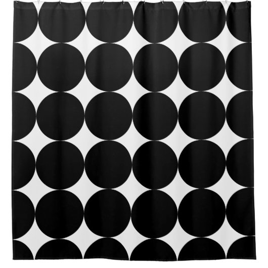 Black White Retro Geometric Cirtern Pattern Douchegordijn (Voorkant)
