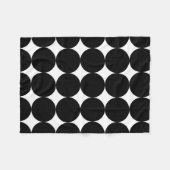 Black White Retro Geometric Cirtern Pattern Fleece Deken (Voorkant (Horizontaal))