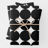 Black White Retro Geometric Cirtern Pattern Inpakpapier Vel (In situ)