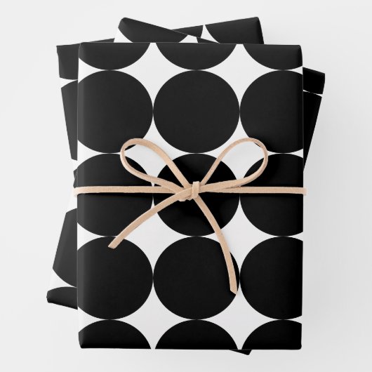 Black White Retro Geometric Cirtern Pattern Inpakpapier Vel (In situ)