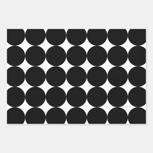 Black White Retro Geometric Cirtern Pattern Inpakpapier Vel (Voorkant)