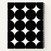 Black White Retro Geometric Cirtern Pattern Notitieboek (Achterkant)