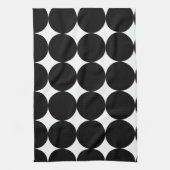 Black White Retro Geometric Cirtern Pattern Theedoek (Verticaal)