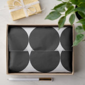 Black White Retro Geometric Cirtern Pattern Tissuepapier (Geschenk)