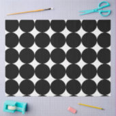 Black White Retro Geometric Cirtern Pattern Tissuepapier (Craft)
