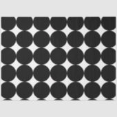 Black White Retro Geometric Cirtern Pattern Tissuepapier (Voorkant)