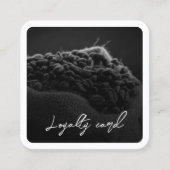 Black White Retro Photo Coffee Shop Loyalty Kaart (Voorkant)